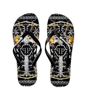 NEW PHILIPP PLEIN RUBBER SLIDES FLIP FLOP SANDALS EUR 40/41